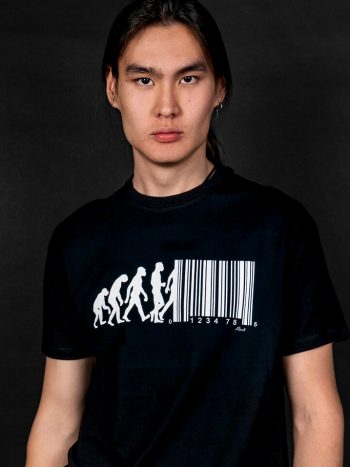 banksy barcode graphic t-shirt