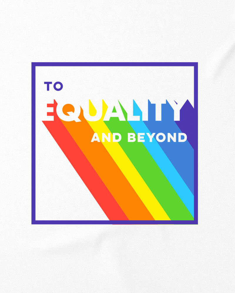 To Equality & Beyond Pride T-shirt - LGBTQ Rainbow | ALLRIOT