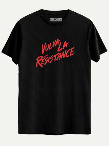 26 vulva la resistance t shirt jet black