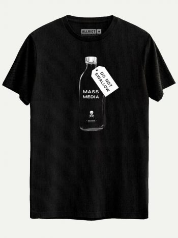 40 mass media t shirt funny black