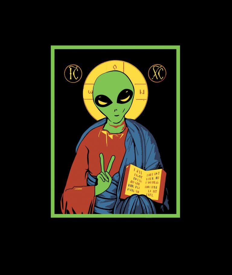Alien Jesus T-shirt | ALLRIOT | Funny Atheist Tees