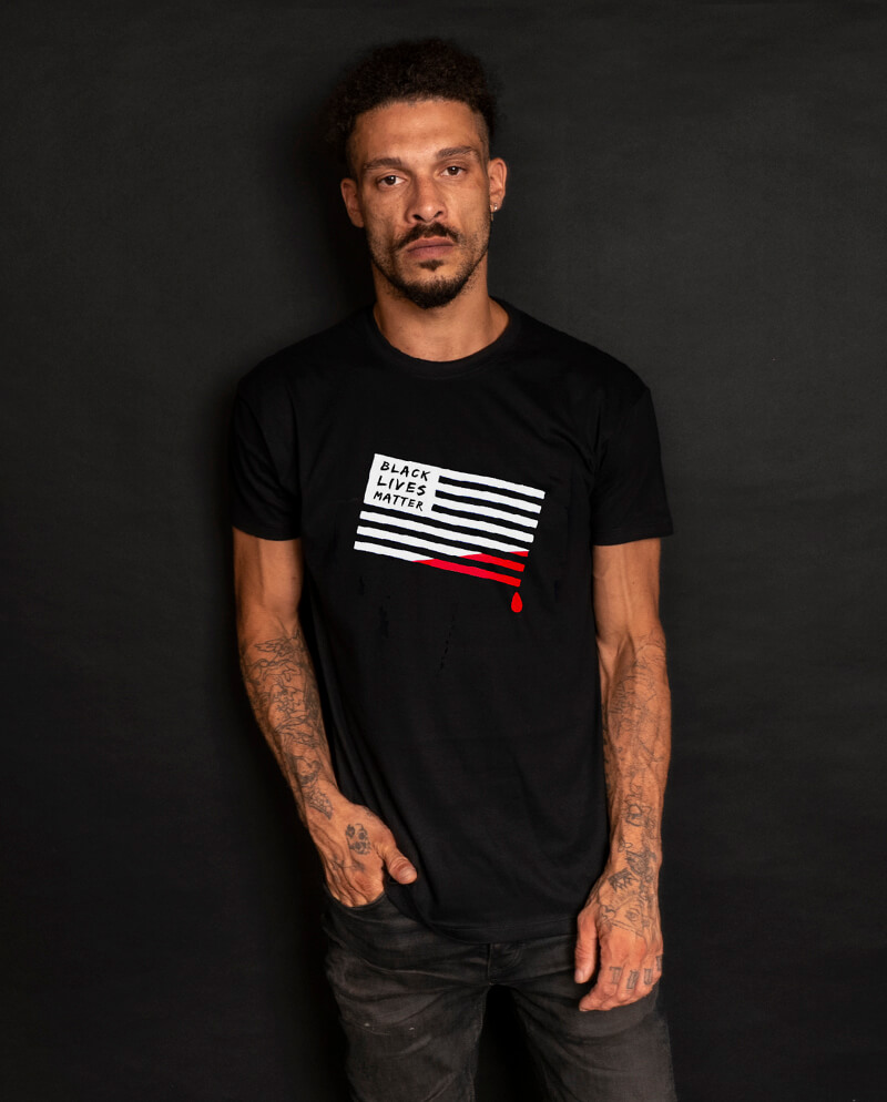 Black Lives Matter T-shirt - BLM American Flag | ALLRIOT