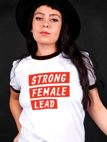 strong female lead t-shirt ringer tee