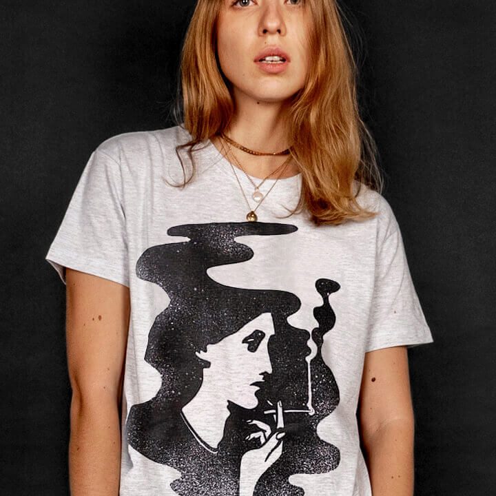 Women's T-Shirts [Out of Print] Virginia Woolf / Mrs Dalloway Scoop Neck Tee (Heather Grey) (Womens) Mrs Dalloway Women's Scoop T-Shirt by 