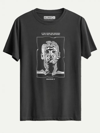 08 man who stands for nothing t shirt malcolm x charcoal