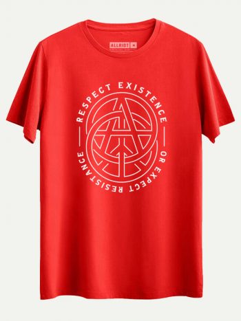 14 respect existence expect resistance t shirt red