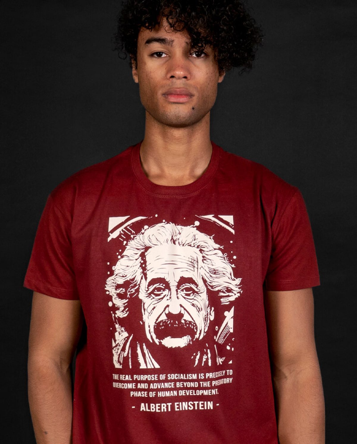 Albert Einstein T-shirt - Stance on Socialism | ALLRIOT