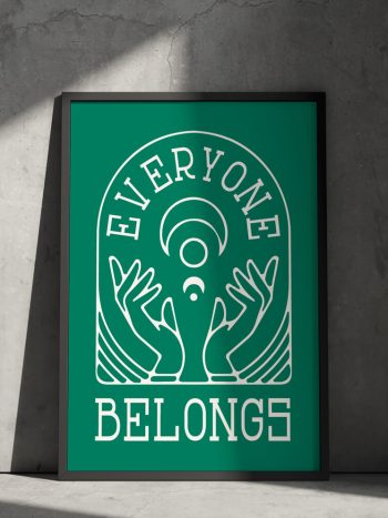 everyone belongs poster pride lgbt equality