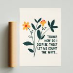 Trump, How Do I Despise Thee Poster