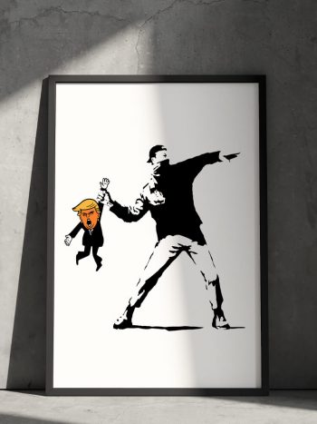 funny anti trump poster banksy street art
