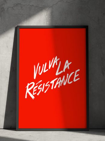 vulva la resistance womens rights poster