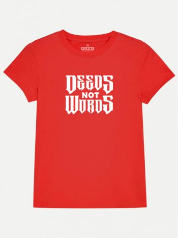 deeds not words womens top protest slogan