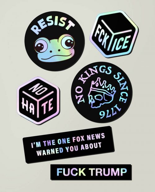 Anti-ICE Holographic Sticker Pack