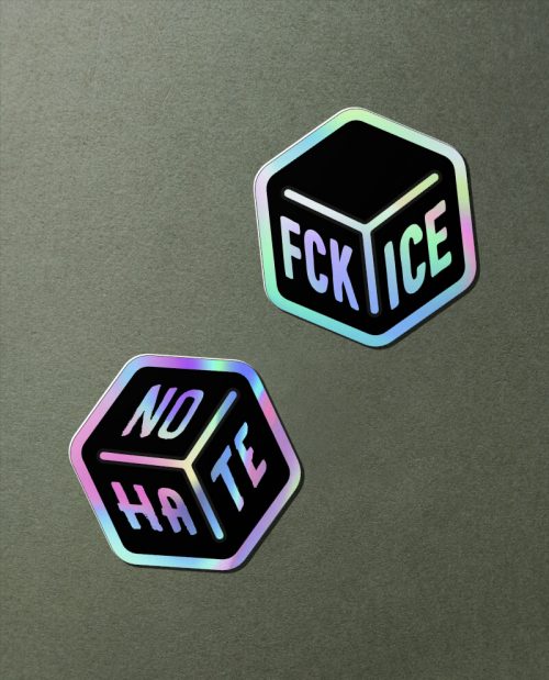 Anti-ICE Holographic Sticker Pack