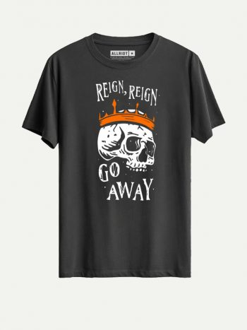 reign t shirt anti monarchy scull crown streetwear