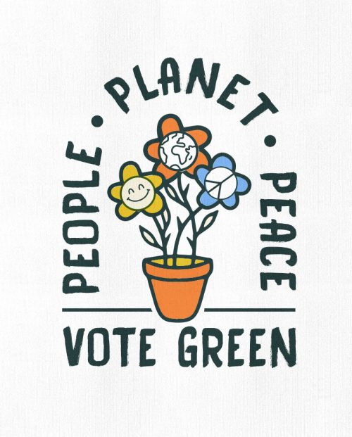 People Planet Peace - Vote Green T-shirt