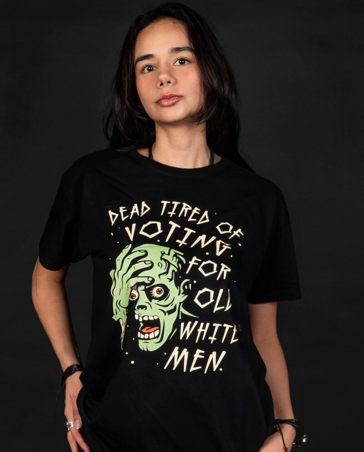 Dead Tired Of Voting For Old White Men Halloween T-shirt ALLRIOT