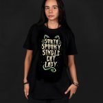 Sorta Spooky Single Cat Lady Halloween T-shirt