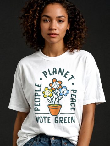 vote green t-shirt environmental tees