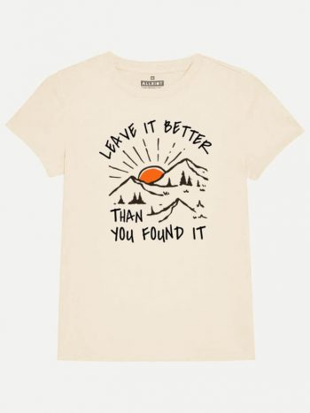 leave earth better than we found it womens tee