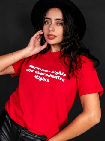 christmas lights and reproductive rights t-shirt