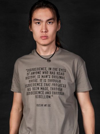 disobedience t-shirt literary quote oscar wilde