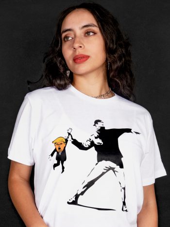 funny anti trump banksy political t-shirt