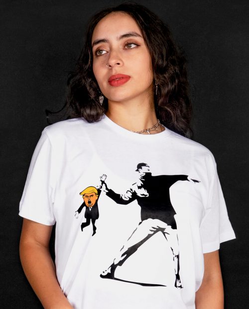 Anti Trump Banksy-Inspired T-shirt