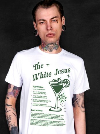 white jesus t-shirt funny anti christianity tops