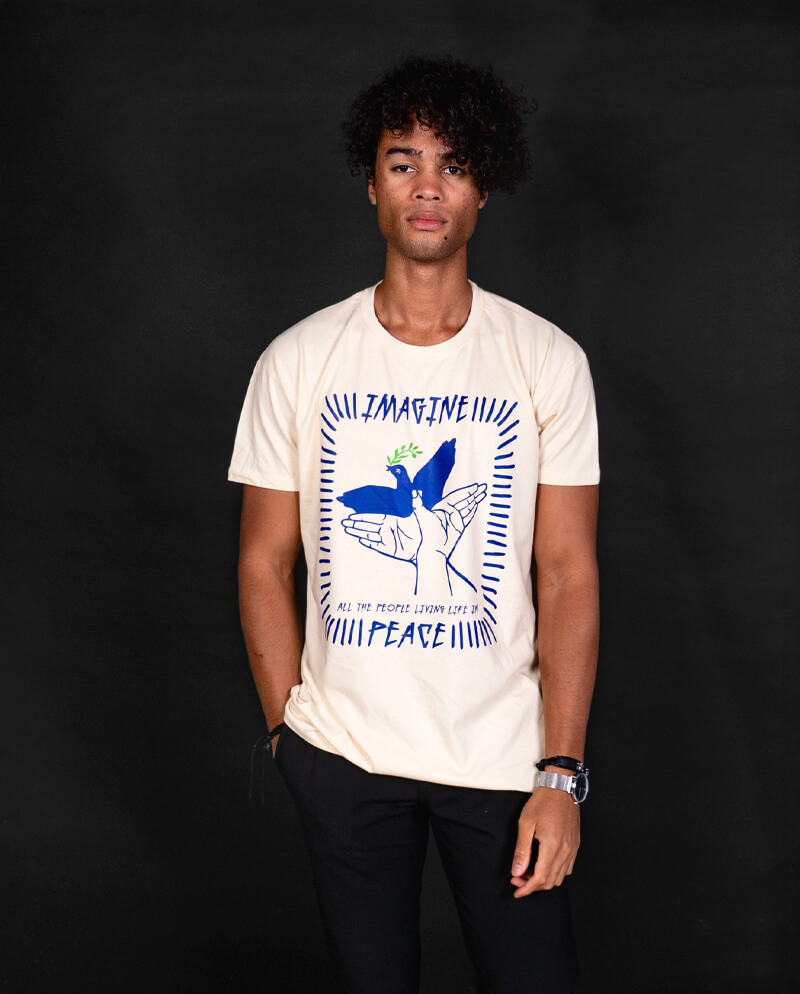 Maglietta Donna Rock Off Ladies – John Lennon Imagine Peace, Ufficiale, Taglia Small