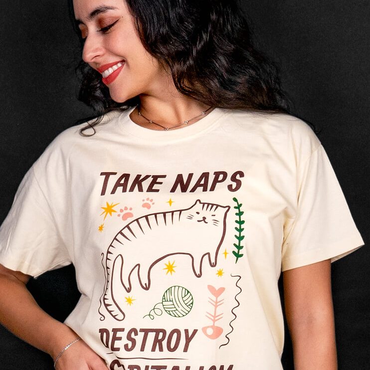 T-shirt Rivoluzione Anticapitalista – Maglietta Grafica 100% Cotone Gildan - Foto 3