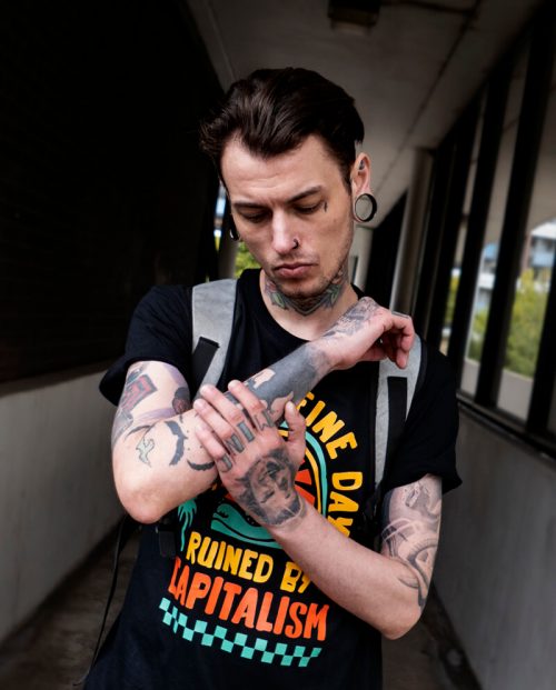 Fine Day Ruined by Capitalism T-shirt