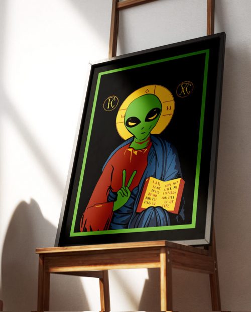 Alien Jesus Poster