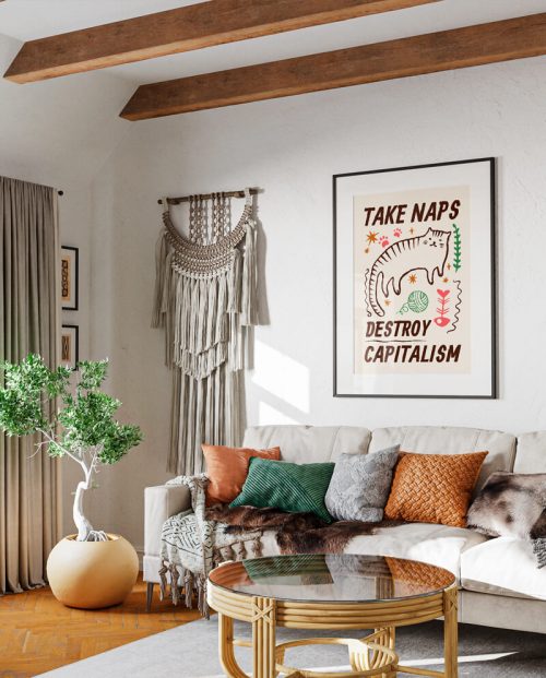 Take Naps Destroy Capitalism Poster