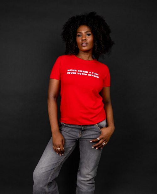 Never Kissed A Tory, Never Voted Reform T-shirt