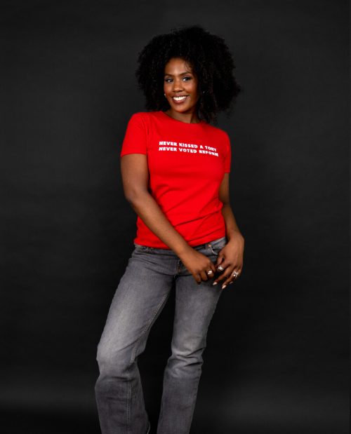 Never Kissed A Tory, Never Voted Reform T-shirt